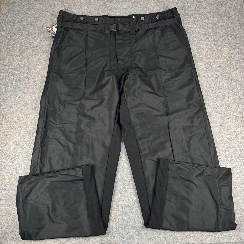 Force PRO Referee Pants Hockey Belted Raw Hem PPNT Black Adult XXXL 3XL